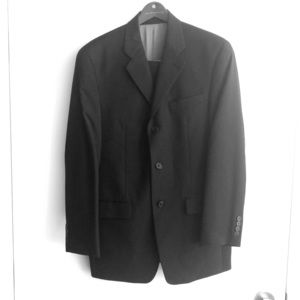 Black striped Calvin Klein 2 pc suit, barely worn.